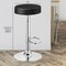 Set of 2 Height Adjustable Swivel Round Bar Stool with Stainless Steel Chrome Base Perfect for Seating in Any Room
